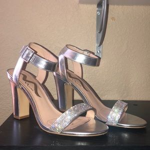 Silver Single Strap Prom/Occasion Shoes